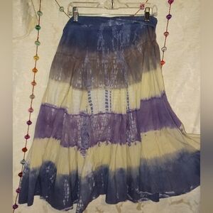 Bohemian Tie-Dye Maxi Skirt